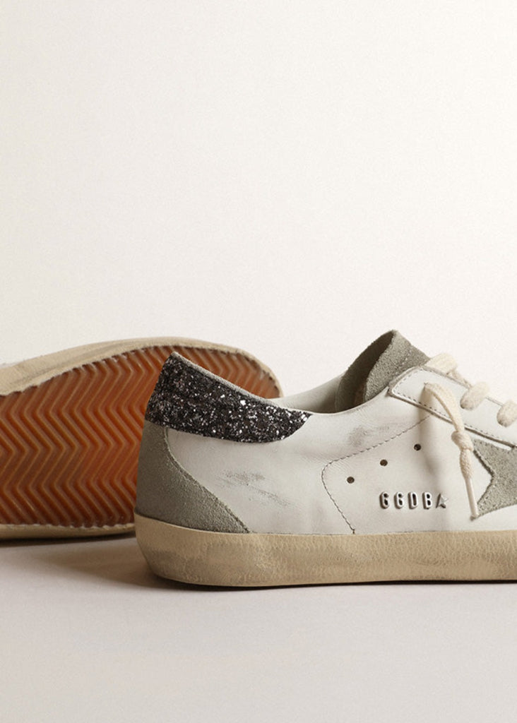 Golden Goose Deluxe Super Star White/Ice Sneakers | Tula's Online Boutique 