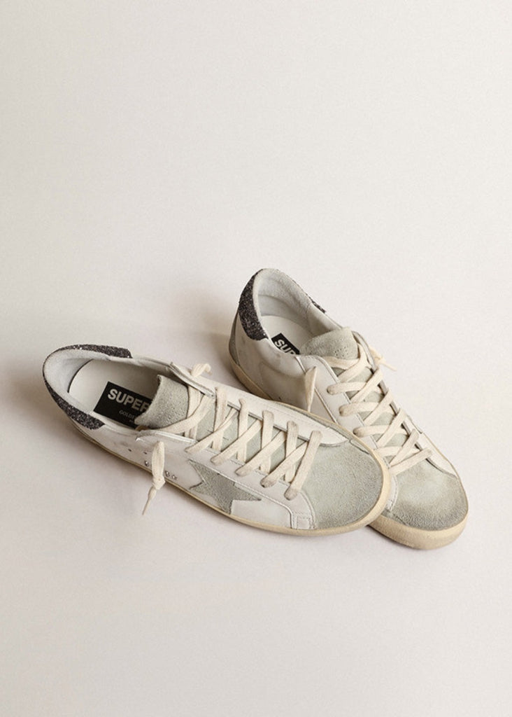 Golden Goose Deluxe Super Star White/Ice/Grey | Tula's Online Boutique 