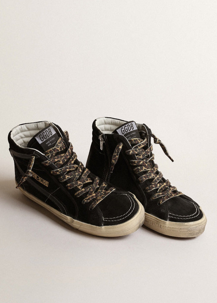 Golden Goose Black Slide Suede Sneaker | Tula's Online Boutique 