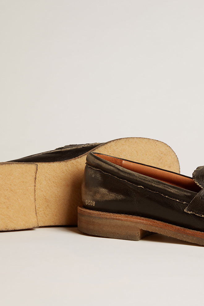 Golden Goose Jerry Mocassino Leather in Black | Tula's Online Boutique