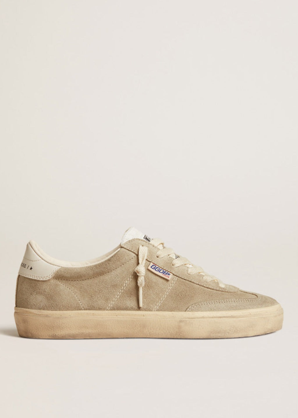 Golden Goose Soul-Star Suede Sneaker in Taupe | Tula's Online Boutique
