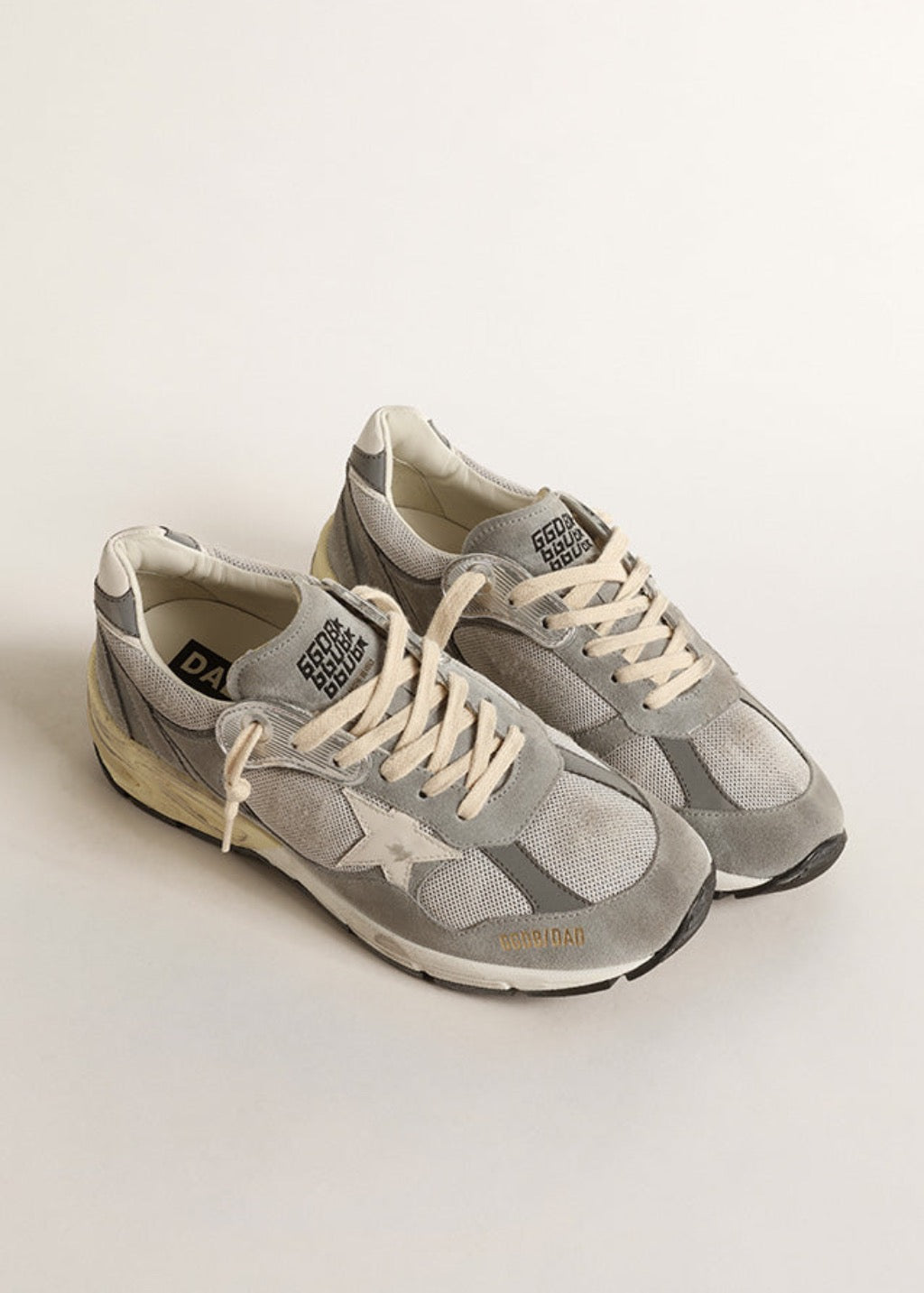 Golden Goose Deluxe Brand Running Dad Grey Silver Sneakers