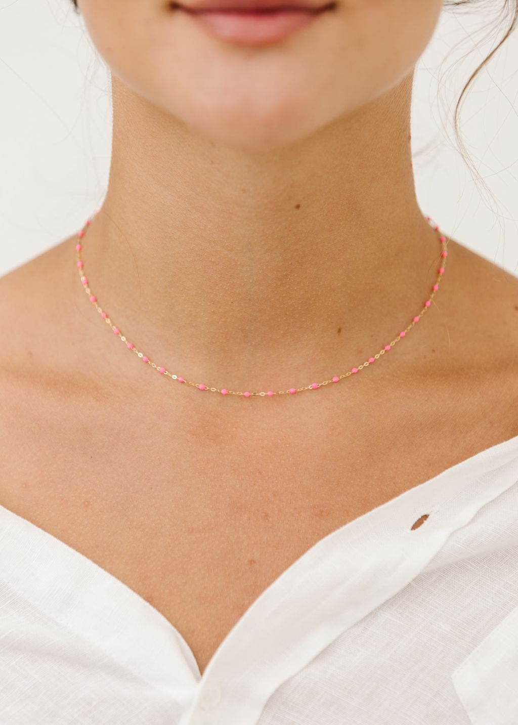 Gigi Clozeau Classic Gigi Necklace in Pink | Shop Tula