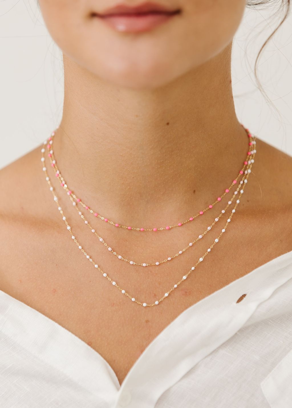 Gigi Clozeau Classic Gigi Necklace in Pink | Shop Tula