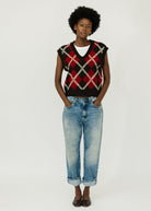 Guest In Residence Argyle Vest in Burnt Cocoa | Shop Tula