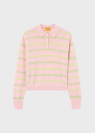 Guest In Residence Collegiate Stripe Polo in Pink Combo | Shop Tula