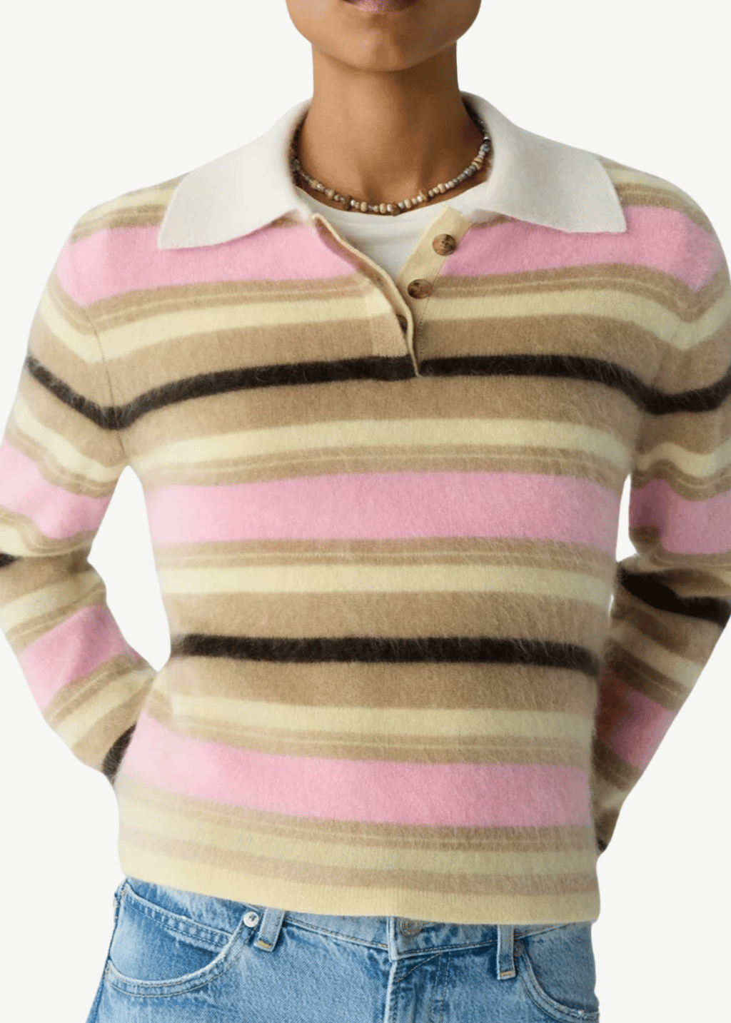 Guest In Residence Grizzly Rugby Sweater in Sprinkle Combo | Shop Tula