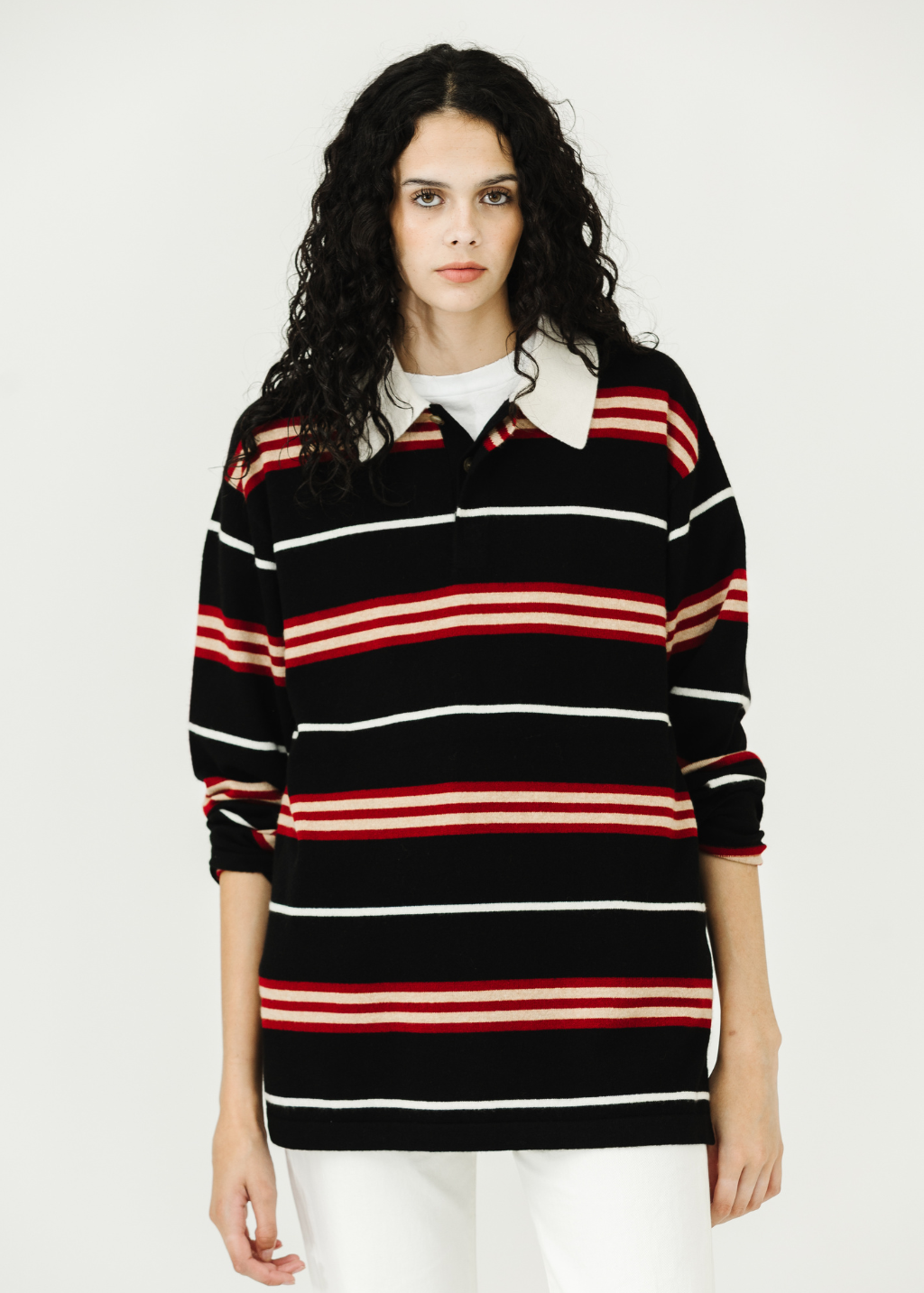 Guest In Residence Striped Rugby in Black Combo | Shop Tula