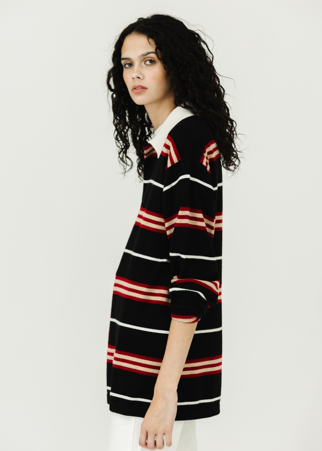 Guest In Residence Striped Rugby in Black Combo | Shop Tula