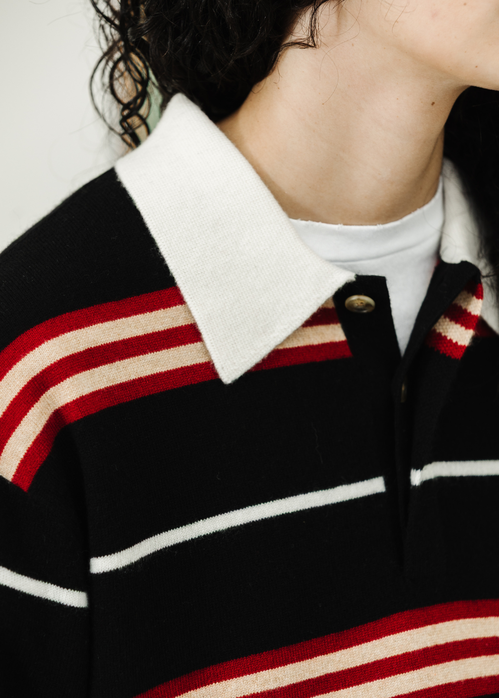 Guest In Residence Striped Rugby in Black Combo | Shop Tula