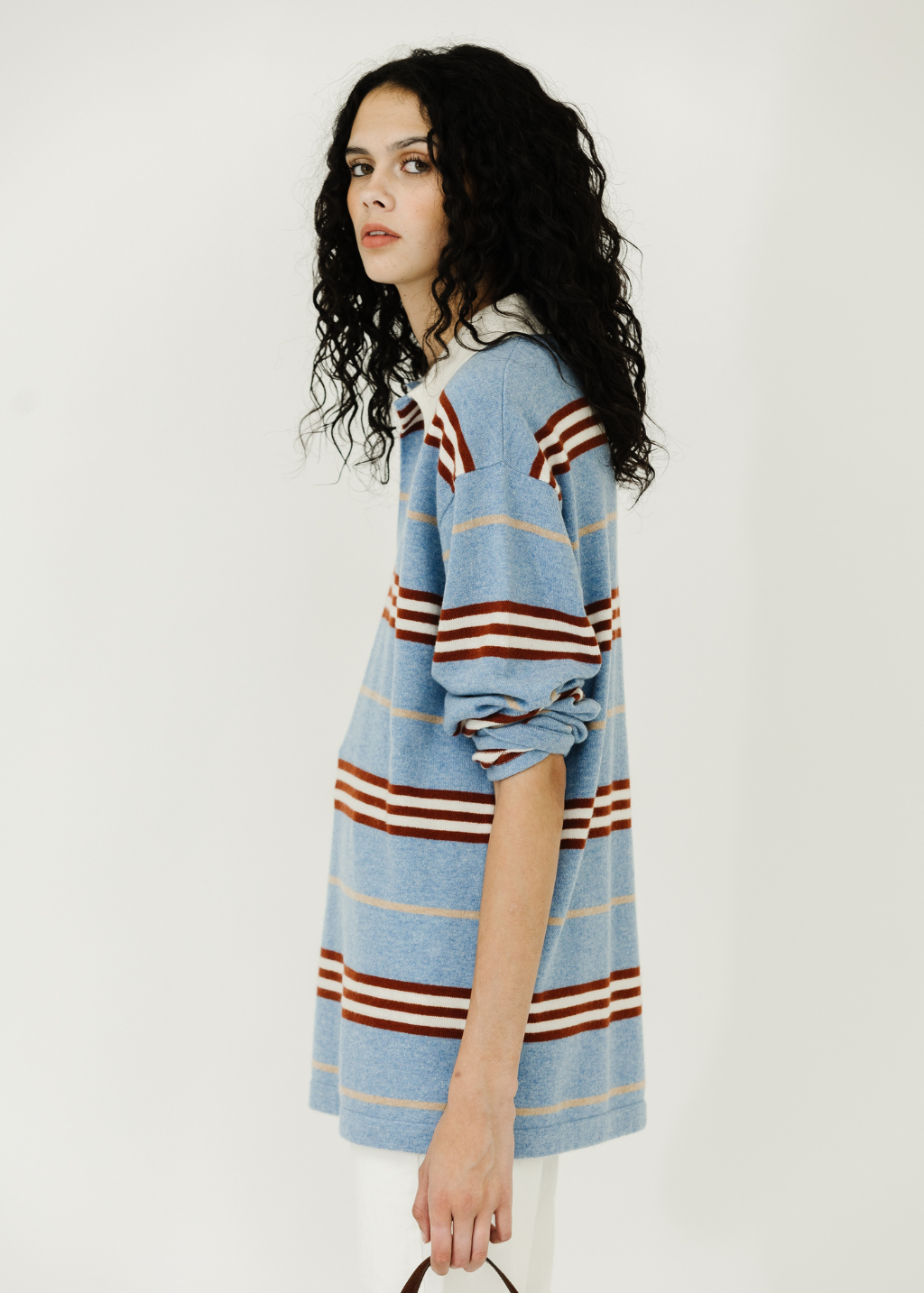 Guest In Residence Striped Rugby in Heather Blue Combo | Shop Tula