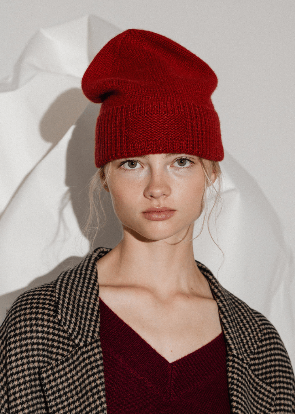Guest in Residence Rib Cuff Beanie in Carmine | Shop Tula