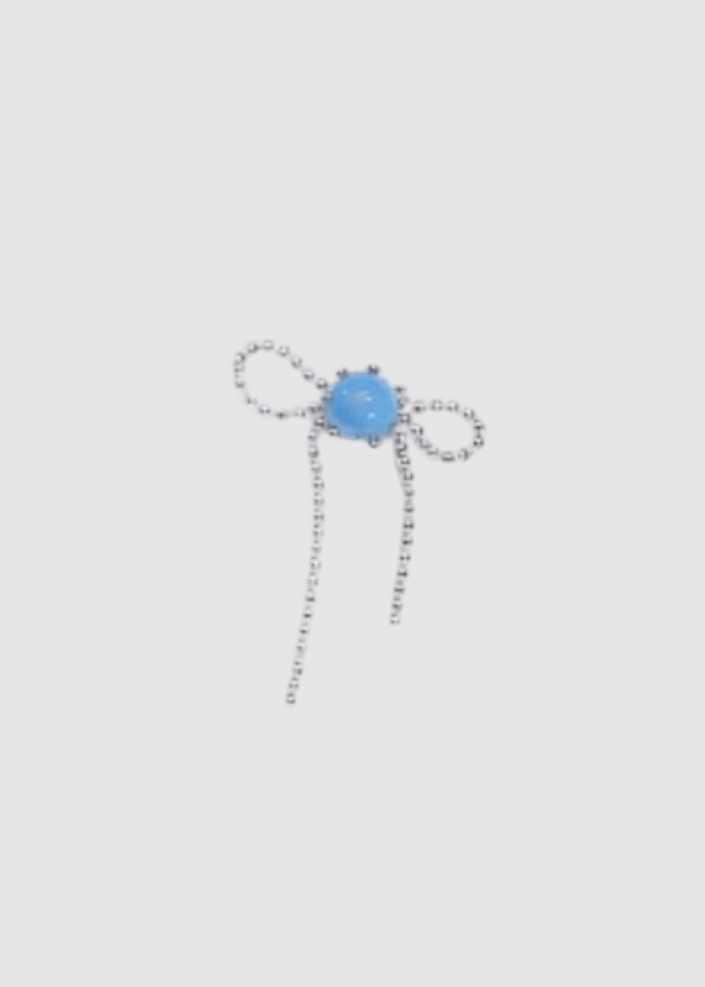 Hannayoo Works No. 1608 Mini Metal Bow Beads Earring Set in Blue | Tula