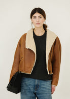 Isabel Marant Blondine Leather Jacket in Cognac | Shop Tula