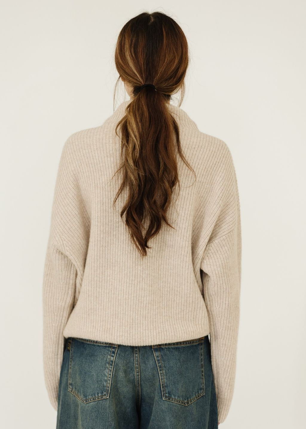 Isabel Marant BrookeMock Neck Sweater in Beige | Shop Tula