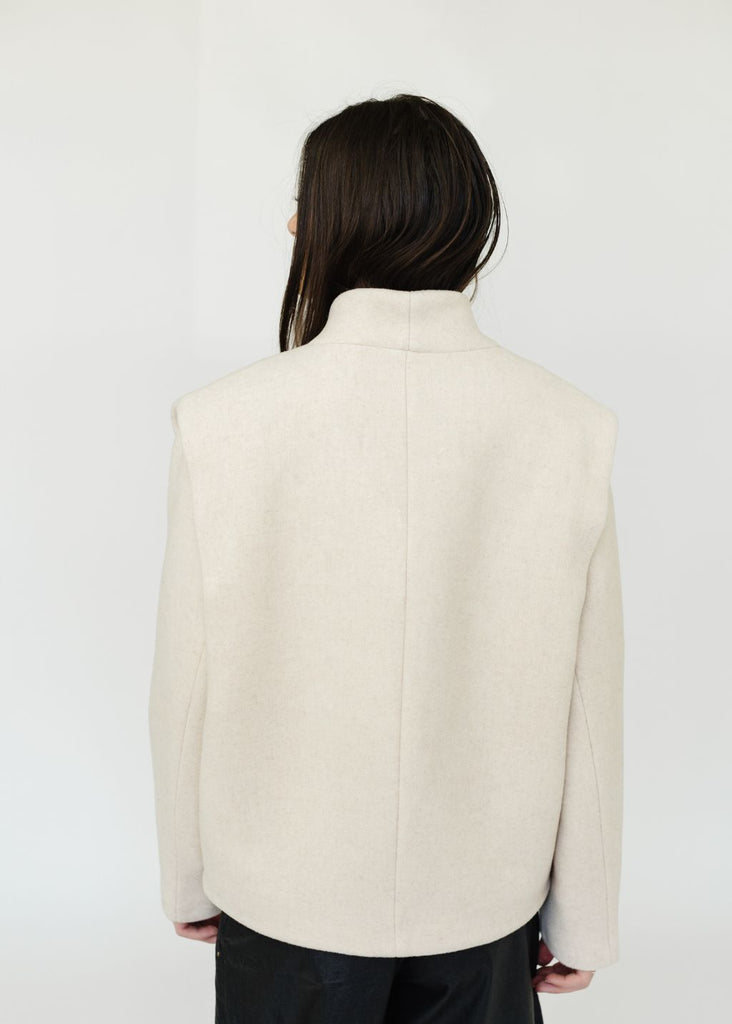 Isabel Marant Drogo Jacket in Ecru Back View | Tula's Online Boutique