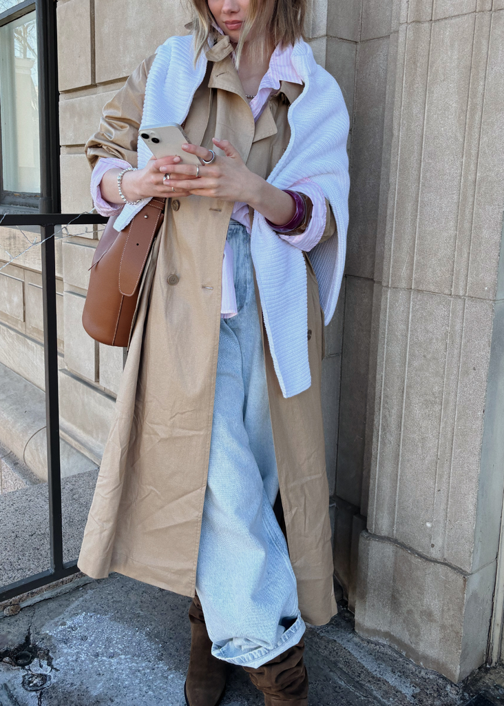 Isabel Marant Freanne Trench Coat Street Style | Tula's Online Boutique