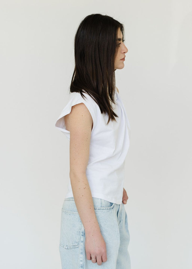 Isabel Marant Nayda Top in White Side View | Tula's Online Boutique