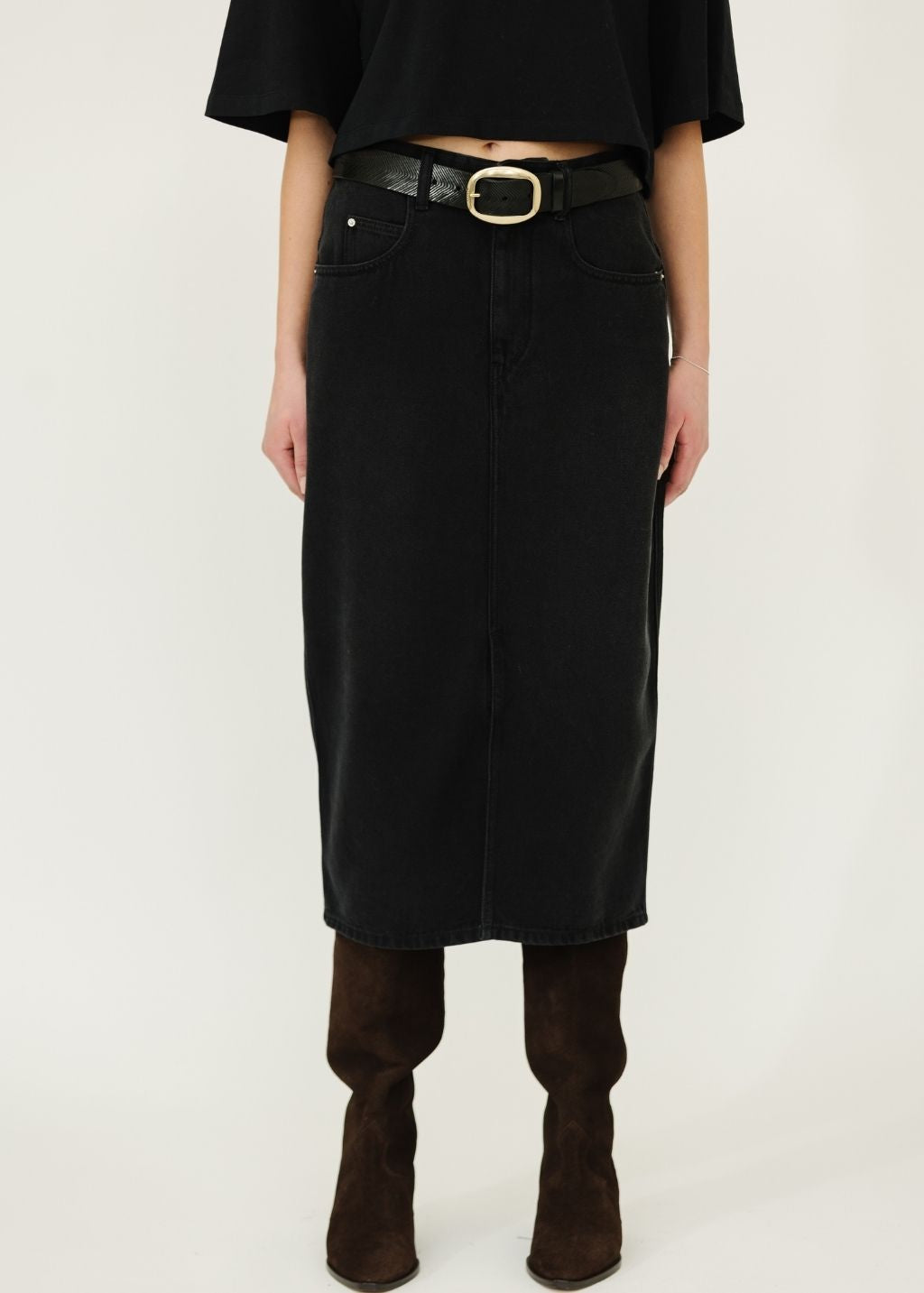 Isabel Marant Tilauria Skirt in Faded Black | Shop Tula