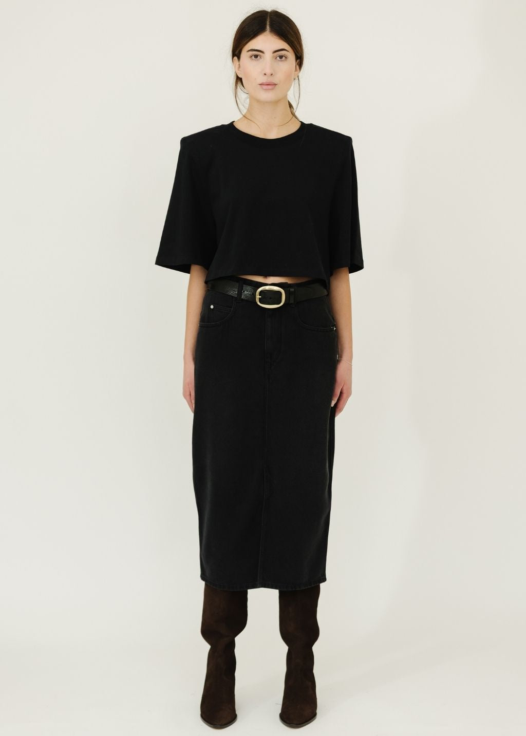 Isabel Marant Tilauria Skirt in Faded Black | Shop Tula