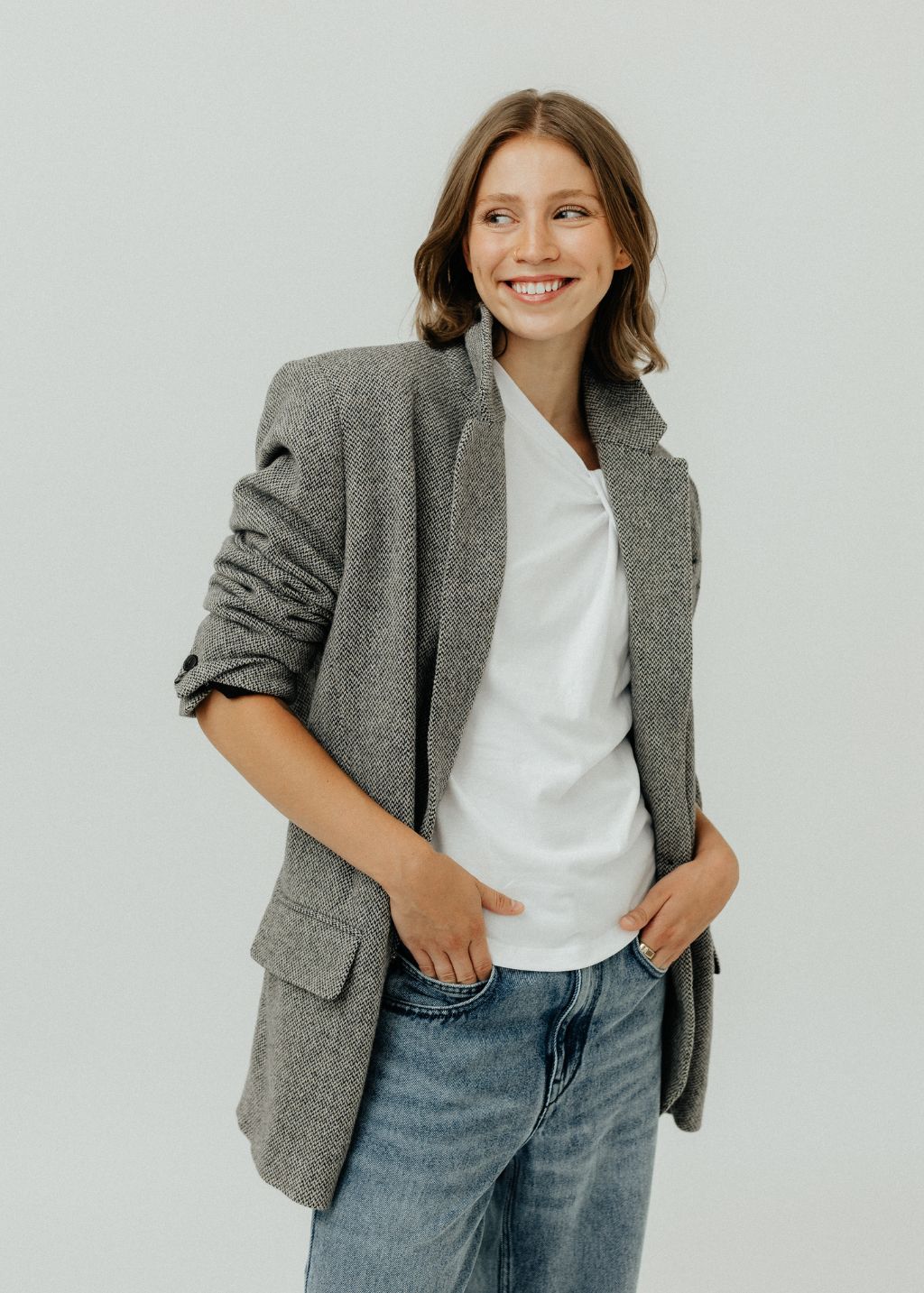 Isabel Marant Étoile Cikaito Blazer in Black/Ecru | Tula Online