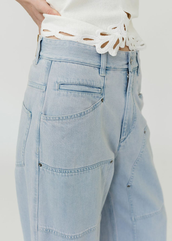 Isabel Marant Étoile Ophra Jean in Light Blue | Tula's Online Boutique