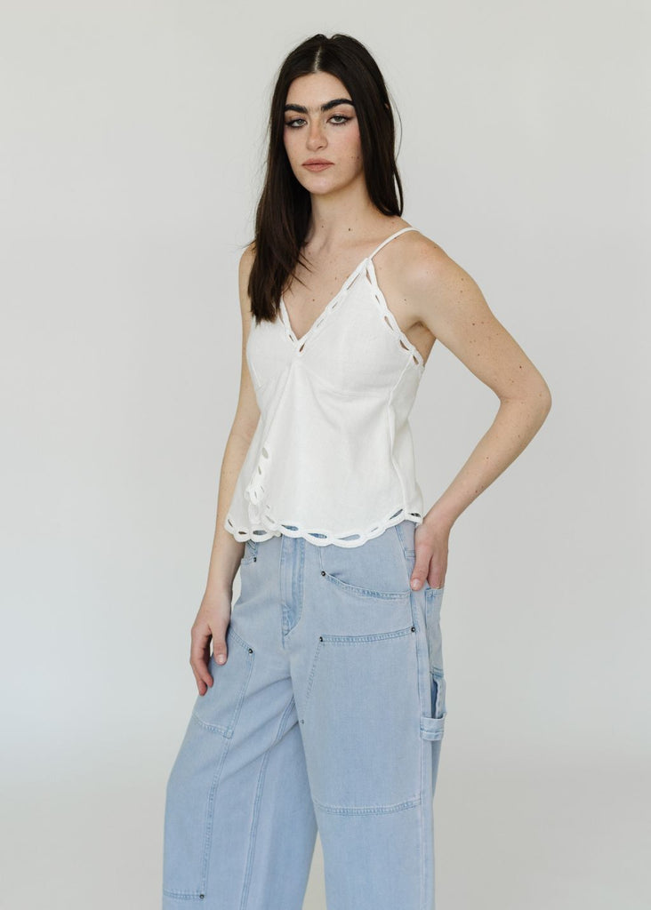 Isabel Marant Étoile Tomeki Top in White | Tula's Online Boutique