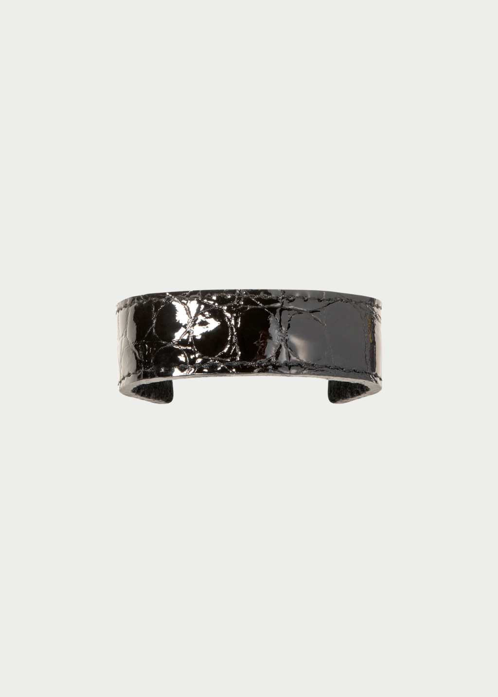 Jennifer Behr Embossed Mini Leather Ponywrap in Black Croc | Shop Tula