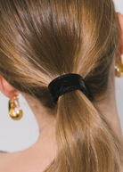 Jennifer Behr Embossed Mini Leather Ponywrap in Black Croc | Shop Tula