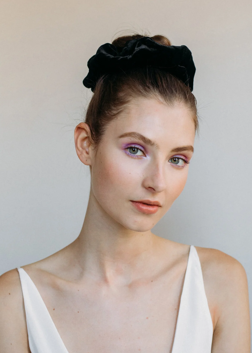 Jennifer Behr Velvet Scrunchie in Black | Shop Tula