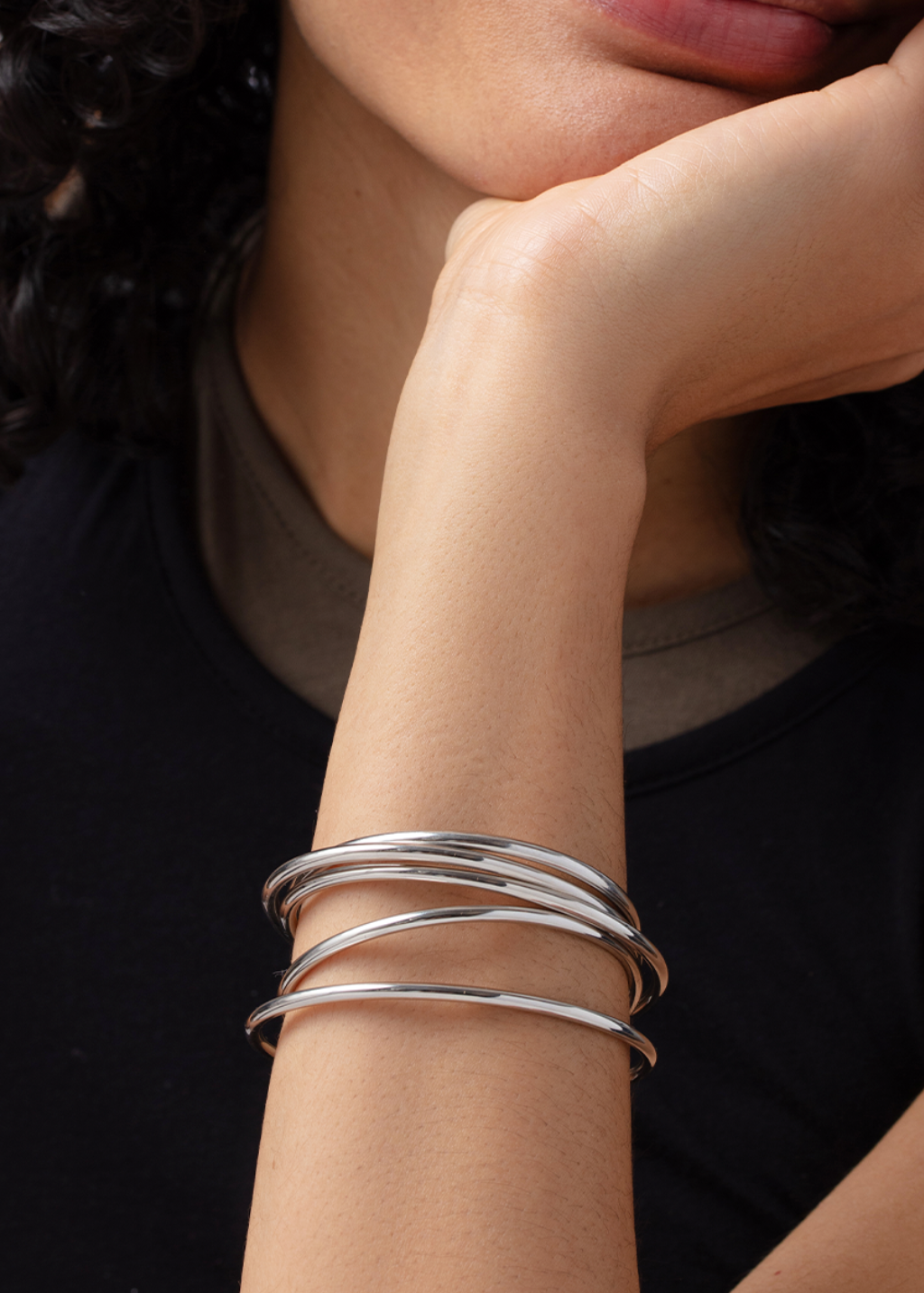 Jenny Bird Dane Bangle Set in Platinum | Shop Tula