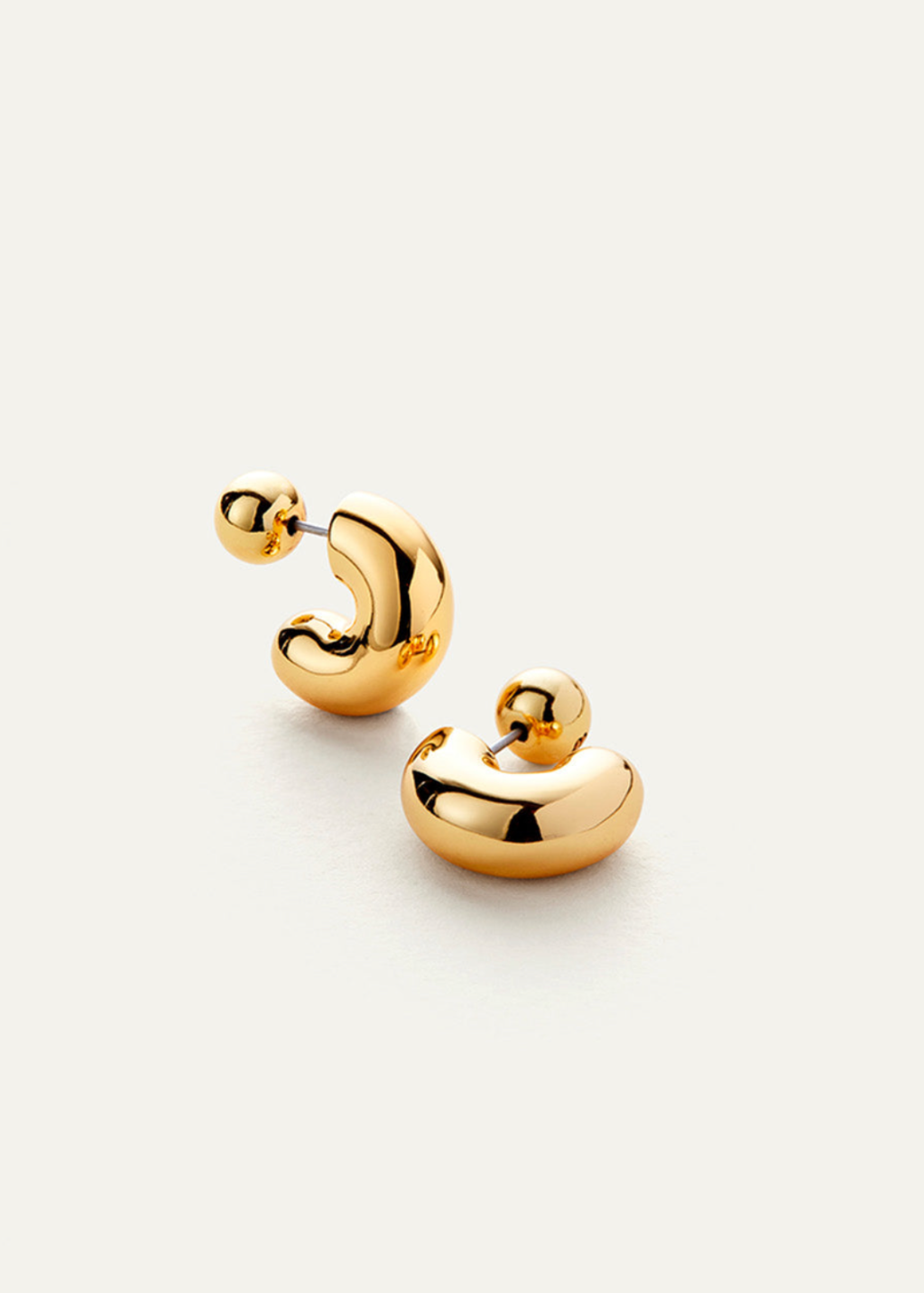 Jenny Bird Small Tome Hoops in Gold | Shop Tula