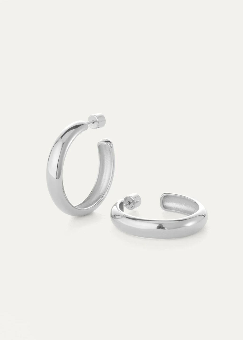 Jenny Bird Staple Hoops Large-Silver | Shop Tula