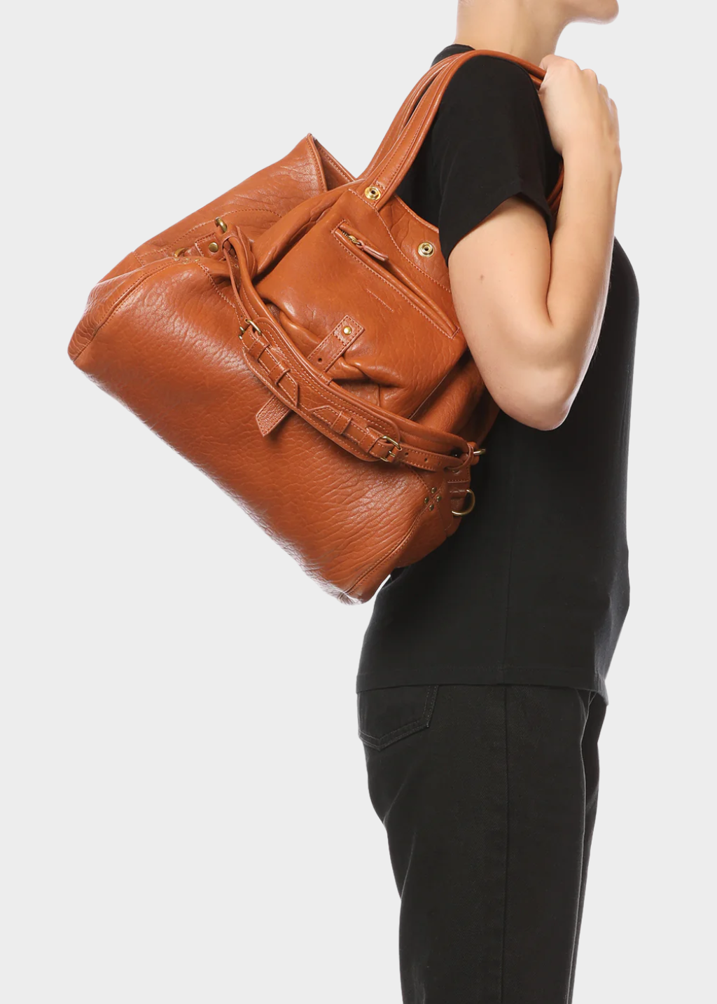 Jerome Dreyfuss Billy Medium Bag in Cognac | Shop Tula