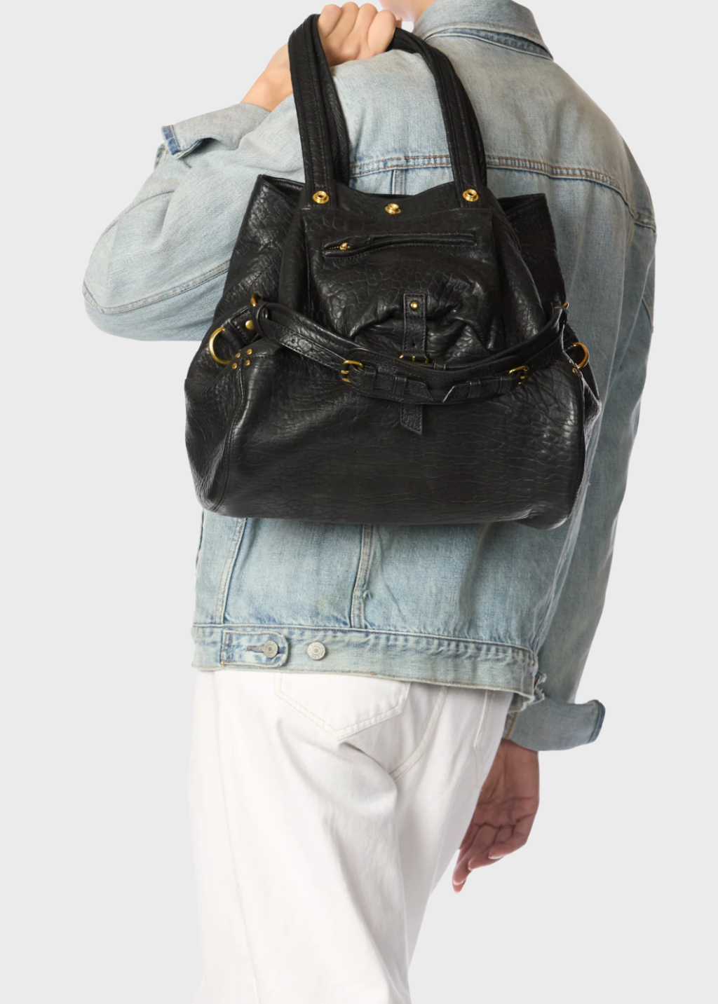 Jerome Dreyfuss Billy Medium Bag in Lambskin Noir | Shop Tula