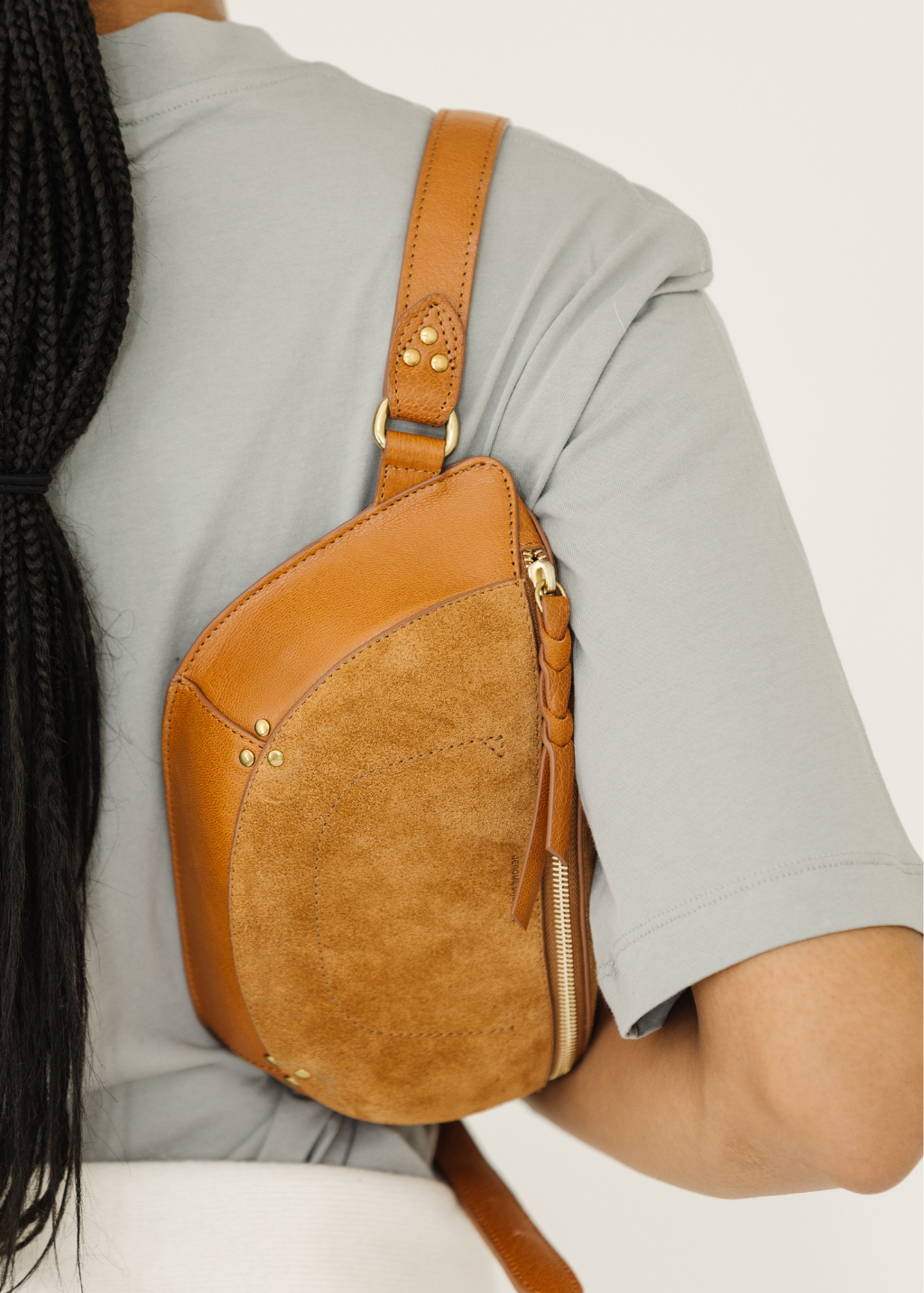 Jerome Dreyfuss Lino Banane Bag in Caramel | Shop Tula