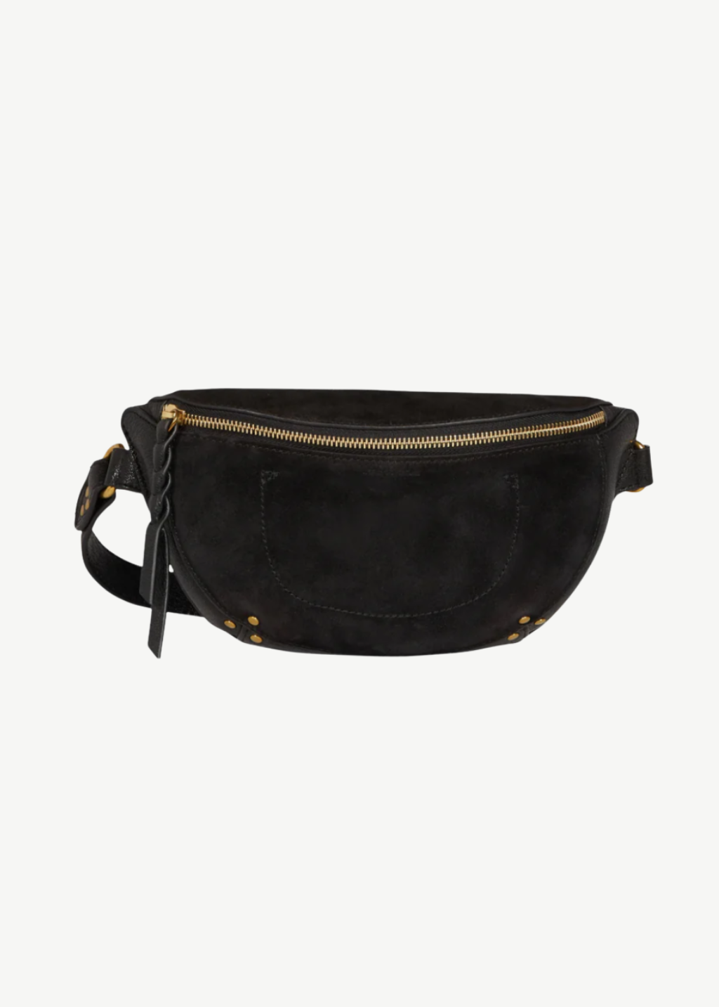 Jerome Dreyfuss Lino Banane Bag in Split Suede Noir | Shop Tula