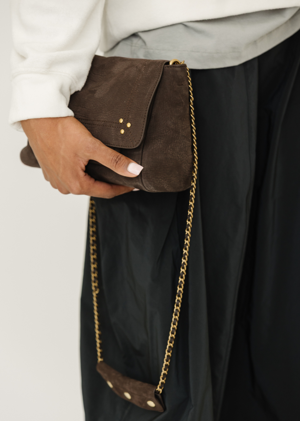 Jerome Dreyfuss Lulu M Bag in Croco Moka | Shop Tula