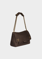 Jerome Dreyfuss Lulu M Bag in Croco Moka | Shop Tula