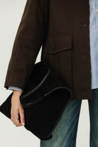 Jerome Dreyfuss Paco Bag in Split Suede Noir | Shop Tula