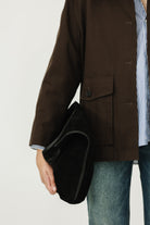 Jerome Dreyfuss Paco Bag in Split Suede Noir | Shop Tula