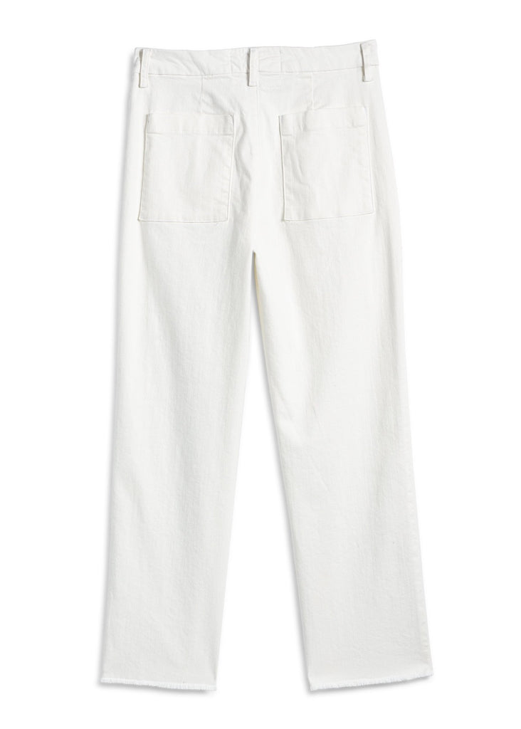 Frank & Eileen The Kinsale Trouser in White Back | Tula's Online Boutique