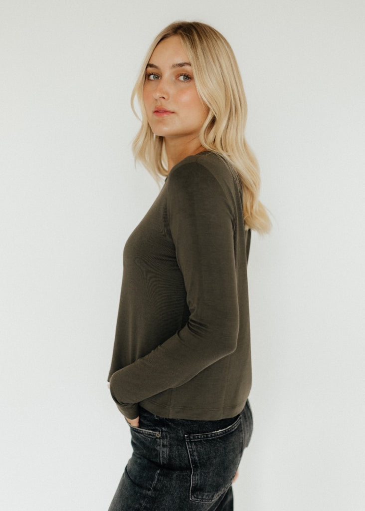 Velvet Pacifica Top in Olive | Tula Online Boutique