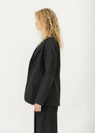 Kallmeyer Raquel Single Breasted Blazer in Grey Plaid | Shop Tula