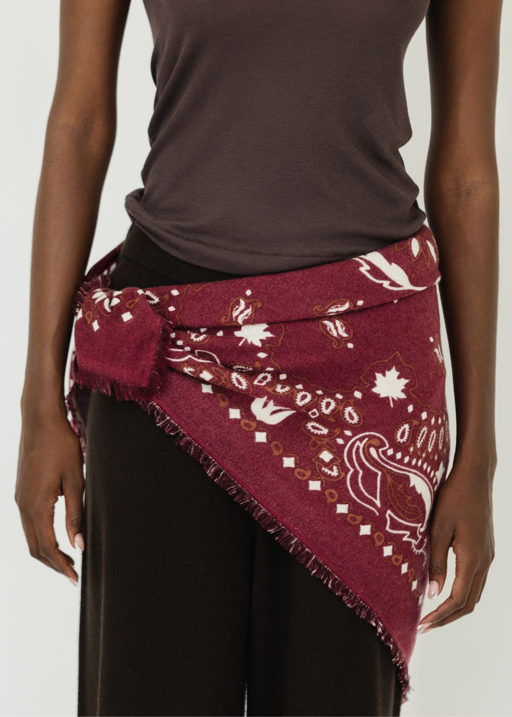 Kujten Feather Bico Bandana Bordeaux | Shop Tula