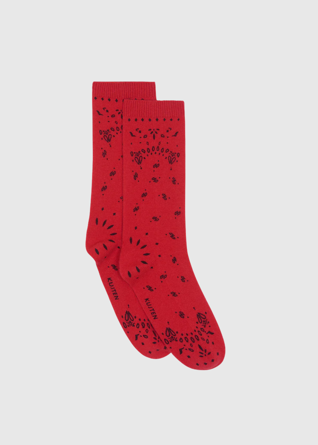Kujten Sig Bandana Socks in Rouge Flag | Shop Tula
