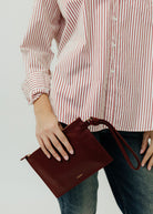 LIÉ Studio Charlie Clutch in Burgundy | Shop Tula