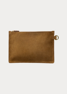 LIÉ Studio Charlie Clutch in Maple Brown Suede | Shop Tula