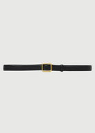 LIÉ Studio Georgia Wide Belt in Black Croc | Shop Tula
