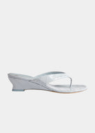Le Monde Beryl Micro Wedge in Ice Blue Croc | Shop Tula